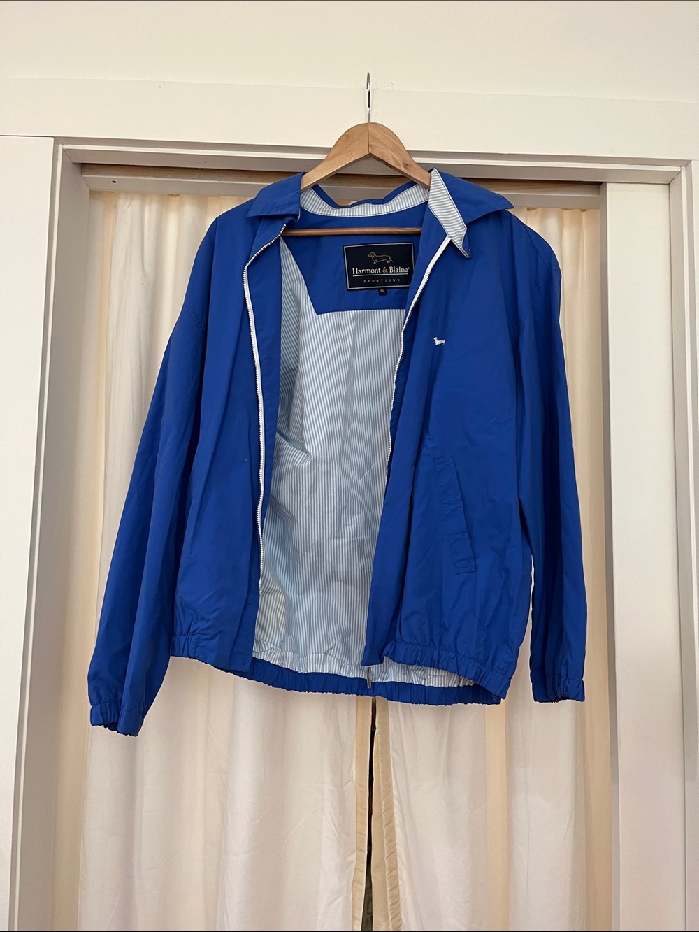 Harmont & Blaine Men's Bright Blue Windbreaker Jacket